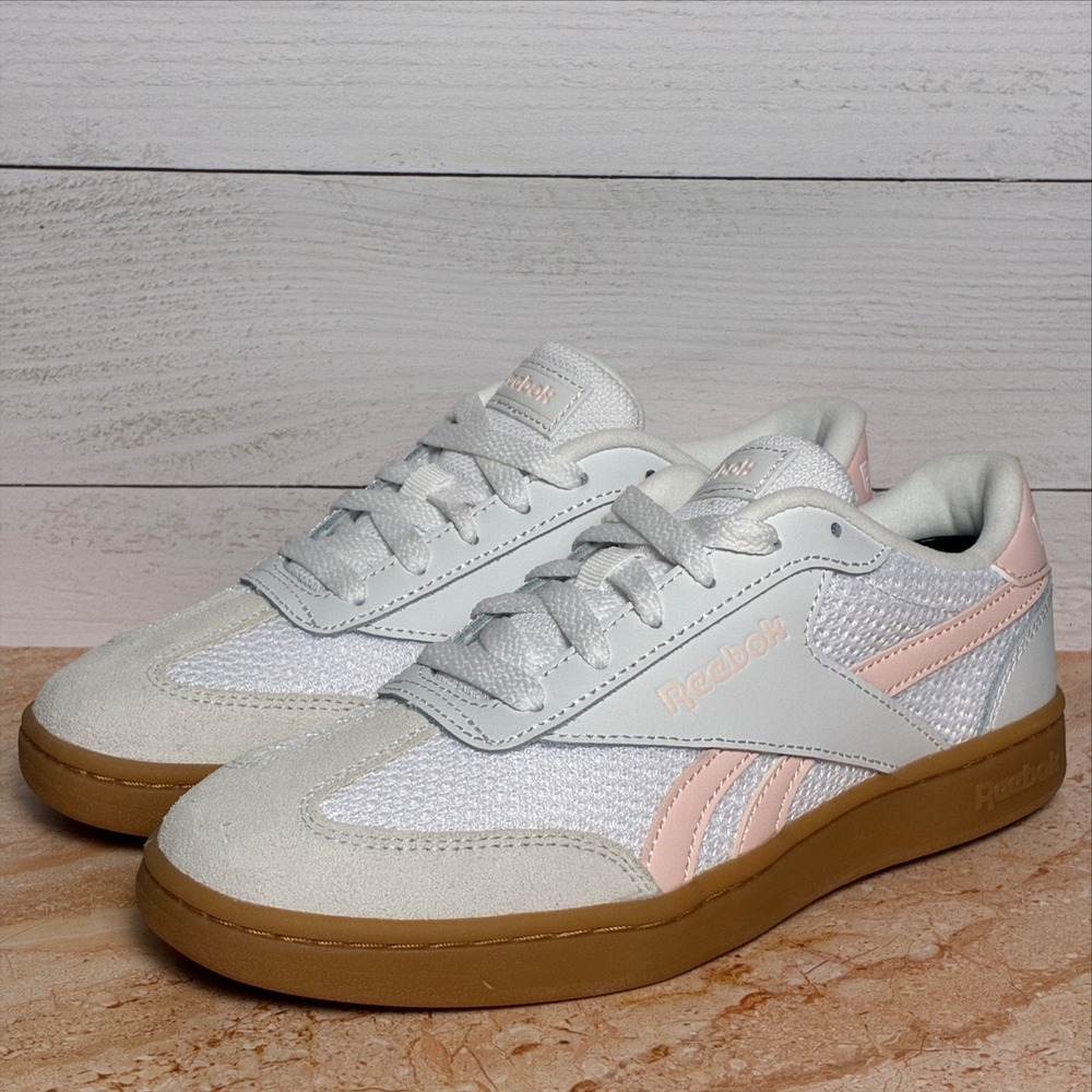 Reebok Club C Revenge NEW Womens Shoes White Pink Gum Sole Sneakers Size 6 -0042
